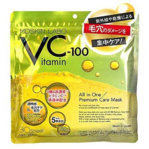 SHIN FACTORY Маска тканевая для лица 30шт. с витамином С S-LABO VC-100 Vitamin C essence mask  NEW