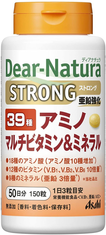 Комплекс витаминов, минералов и аминокислот Asahi Dear-Natura Strong 39 Amino Multivitamins & Minerals (50 дней)