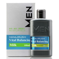 HANAJIRUSHI Vital Balancing Milk MAN 100ml/ Мужской увлажняющее молочко увлажняющими ингредиентами, ментолом и растительными экстрактами, 100 мл.