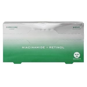 CORE CORE COSME NIACINAMIDE+RETINOL 33P/ Маска для лица для чувствительной кожи ниацинамидом и ретинолом.